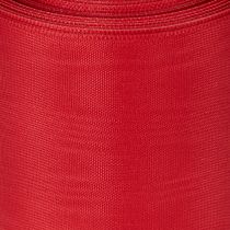 Artikel Kranzband Rot 75mm x 25m - Trauerfloristik & Dekoration, Robustes Schleifenband für Beschriftungen