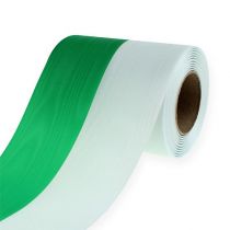 Kranzbänder Moiré grün-weiß 100mm 25m