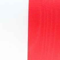 Artikel Kranzbänder Moiré Weiß-Rot 125 mm