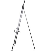 Artikel Schwarzer Metall-Kranzhalter 118cm mit dekorativen Details für vielseitige Dekorationen