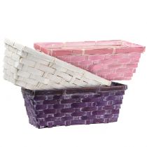 Spankorb eckig Lila/Weiß/Rosa 6St