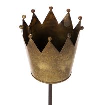Artikel Deko-Krone Metall auf Stab 73cm Vintage-Gold für Innenbereich