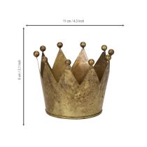 Artikel Goldene Deko-Krone aus Metall, 11 cm Durchmesser, Vintage-Optik