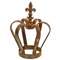 Artikel Vintage Deko Krone Edelrost Metalldeko Ø20cm H28cm