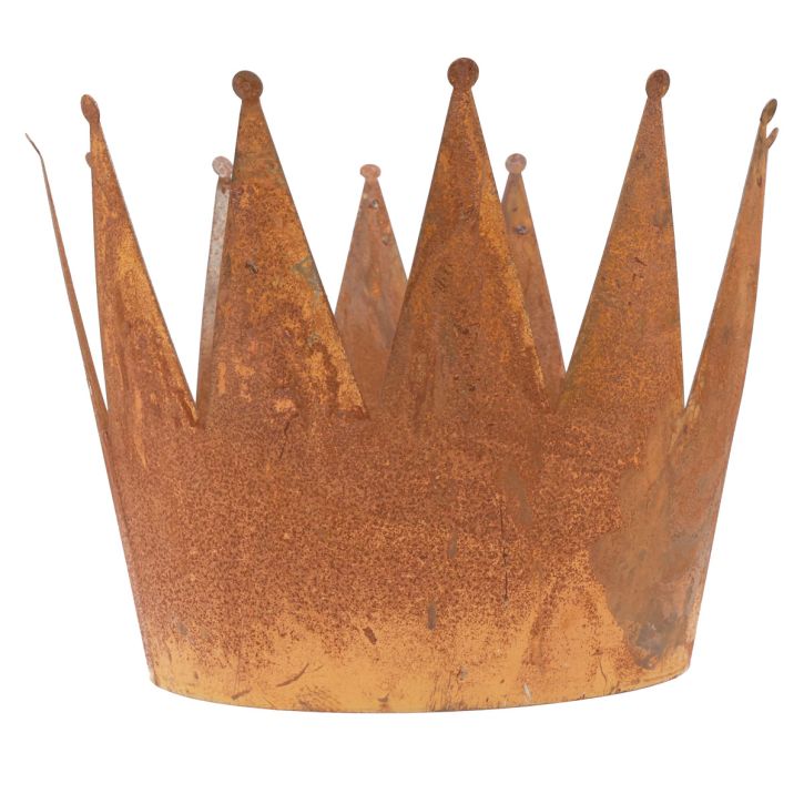 Pflanztopf Rost Dekoschale Metall Deko Krone Vintage Ø30cm