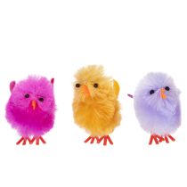 Artikel Chenille Osterküken Set Bunt 4cm 10 Stück für Frühlings- und Osterdekorationen