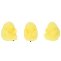 Artikel Mini-Dekoküken aus Kunststoff mit Plüschüberzug 7cm Gelb 6 Stück für Osterdekoration