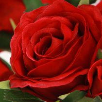 Artikel Künstliche Deko Rosen Leuchtend Rot Ø4cm L45cm 3 St