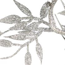 Artikel Künstliche Girlande Silber Glitter Farn Blättergirlande 180cm 3St