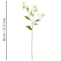 Artikel Künstliche Gloriosa Blume Weiß Gelb Blütenzweig 80 cm 3er-Set für Dekoration
