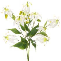 Artikel Künstliche Gloriosa Blume Weiß Gelb Blütenzweig 80 cm 3er-Set für Dekoration
