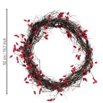 Artikel Künstlicher Hagebuttenkranz Rot Ø50 cm