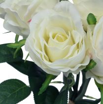 Artikel Künstliche Rosen im Bund Weiß 30cm 8St