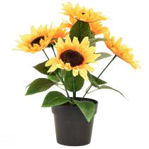 Artikel Künstliche Sonnenblume im Topf Seidenblume Sommerdeko H28cm