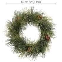 Artikel Künstlicher Kiefernzweig-Kranz mit Zapfen 60 cm Grün