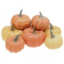 Künstlicher Kürbis Orange Ø6-8cm 8St