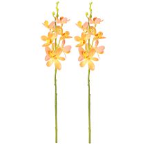 Artikel Künstlicher Orchideen Zweig 8 Blüten Orange L38cm 2St