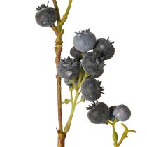 Artikel Künstlicher Dekozweig mit Heidelbeer-Look aus Kunststoff, 110cm, Blau