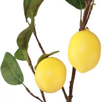 Artikel Künstlicher Zitronenzweig Dekozweig mit 3 Zitronen Gelb 65cm