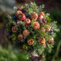 Artikel Künstliche Dekoration Mini-Äpfel Cox Orange aus Kunststoff Ø 3,5cm, 24 Stück, Herbstfarben