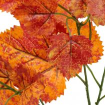 Künstliches Weinlaub Rot Orange Grün Kunstpflanzen 63cm 3St
