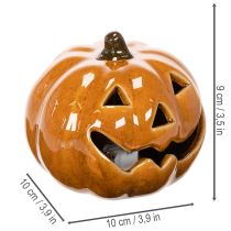 Artikel Keramik Kürbis LED Dekoration Orange 10 cm für Innenbereich