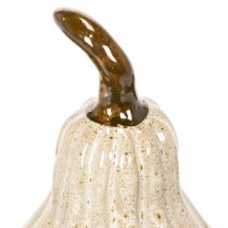 Artikel Deko-Kürbis aus Keramik 12cm Beige für Herbstdekoration
