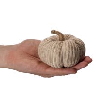 Artikel Deko-Set gestrickte Kürbisse Baumwolle 10 cm Braun Beige Grün 6 Stück