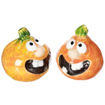 Artikel Dekofiguren Kürbis 6cm Keramik orange 2er-Set