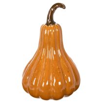 Artikel Kürbis aus Keramik 26 cm Orange für Herbstdekoration