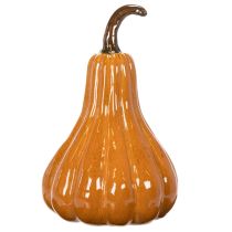 Artikel Kürbis aus Keramik 26 cm Orange für Herbstdekoration