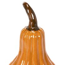 Artikel Kürbis aus Keramik 26 cm Orange für Herbstdekoration