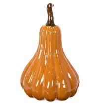 Artikel Kürbis aus Keramik 26 cm Orange für Herbstdekoration