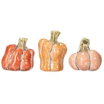 Artikel Kleine Keramik-Dekokürbisse im 3er-Set, 5 cm, Orange
