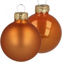 Weihnachtskugeln Glas Orange Kugeln Matt/Glänzend Ø4cm 60St