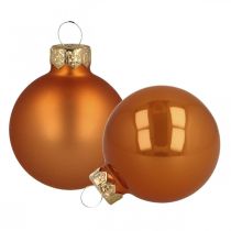 Weihnachtskugeln Glas Orange Kugeln Matt/Glänzend Ø4cm 60 St