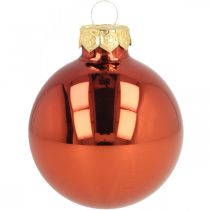 Weihnachtskugeln Glas Rostrot Matt Glänzend Ø5,5cm 26St