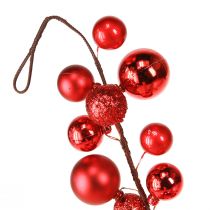 Artikel Kugelgirlande Rot 160cm aus Kunststoff für Weihnachtsdekoration