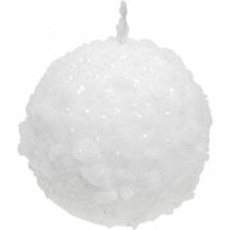 Adventskerzen, Kugelkerze, Schneeballkerzen 80mm 4St