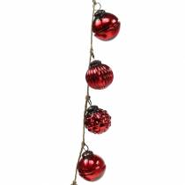 Artikel Weihnachtsdeko Girlande Christbaumkugeln Rot 120cm