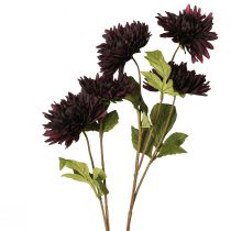 Artikel Kunstblume Dahlie mit 5 Blüten in Burgund 105cm