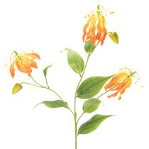 Artikel Künstliche Gloriosa Blumen orange mit langen Stielen 80 cm für Vasen 3er-Set