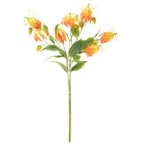 Artikel Künstliche Gloriosa Blumen orange mit langen Stielen 80 cm für Vasen 3er-Set