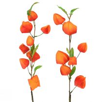 Artikel Kunstblume Orange Lampionblume Physalis Deko Seidenblumen 93cm 2St