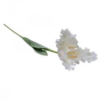 Kunstblume, Papagei Tulpe Weiß Grün, Frühlingsblume 69cm