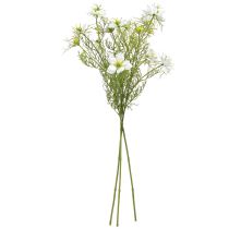 Artikel Kunstblumen Weiße Nigella Jungfer im Grünen 67cm 3 St
