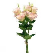 Artikel Kunstblumen Eustoma Lisianthus Rosa Creme 52cm 5St