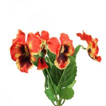 Kunstblumen, Seidenblumen, Stiefmütterchen Orange 29cm