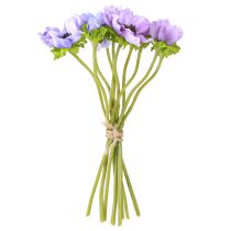 Artikel Kunstblumenstrauß Anemone Windröschen Blau Lila L28cm