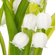 Artikel Künstlicher Maiglöckchenstrauß in weißer Vase, 20 cm hoch